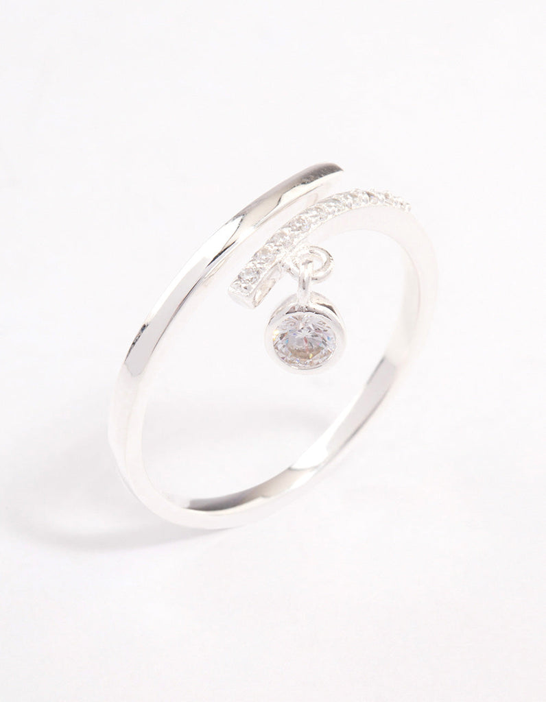 Sterling Silver Cubic Zirconia Charm Ring