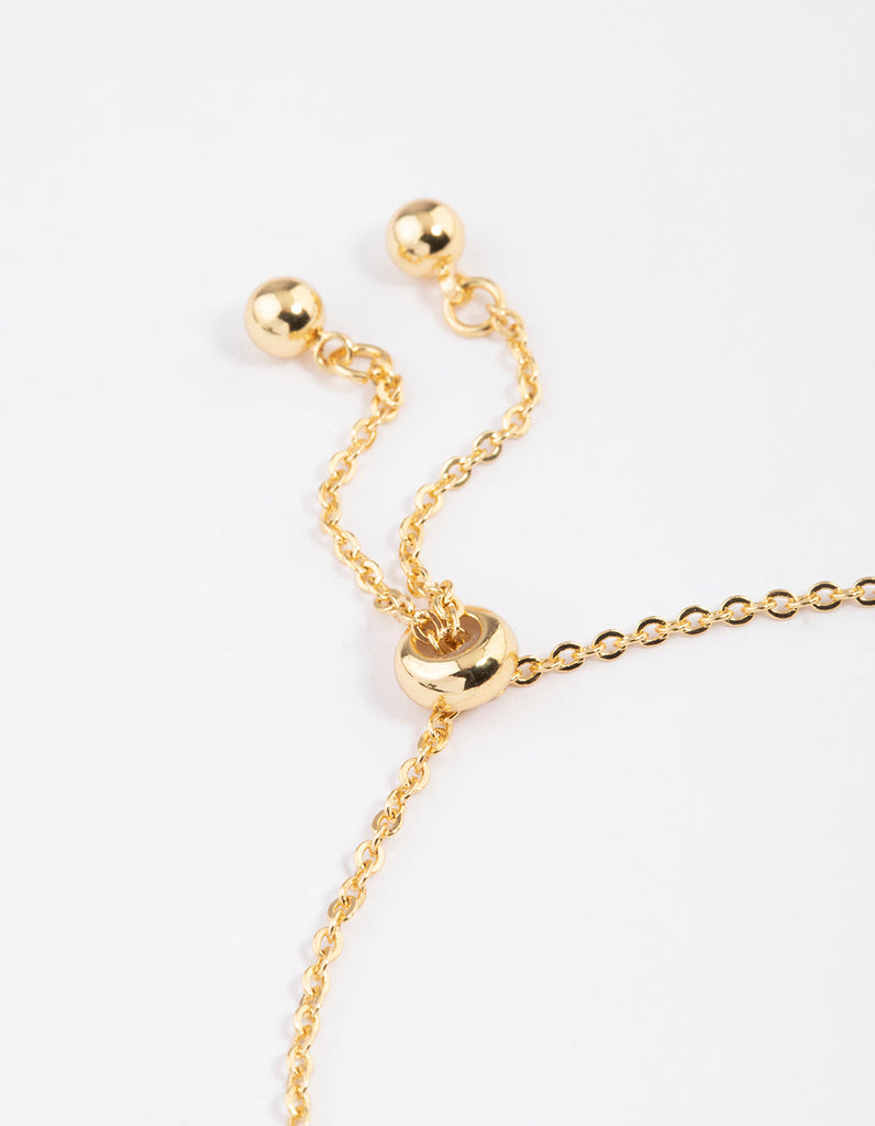 Gold Plated Gemini Script Bracelet