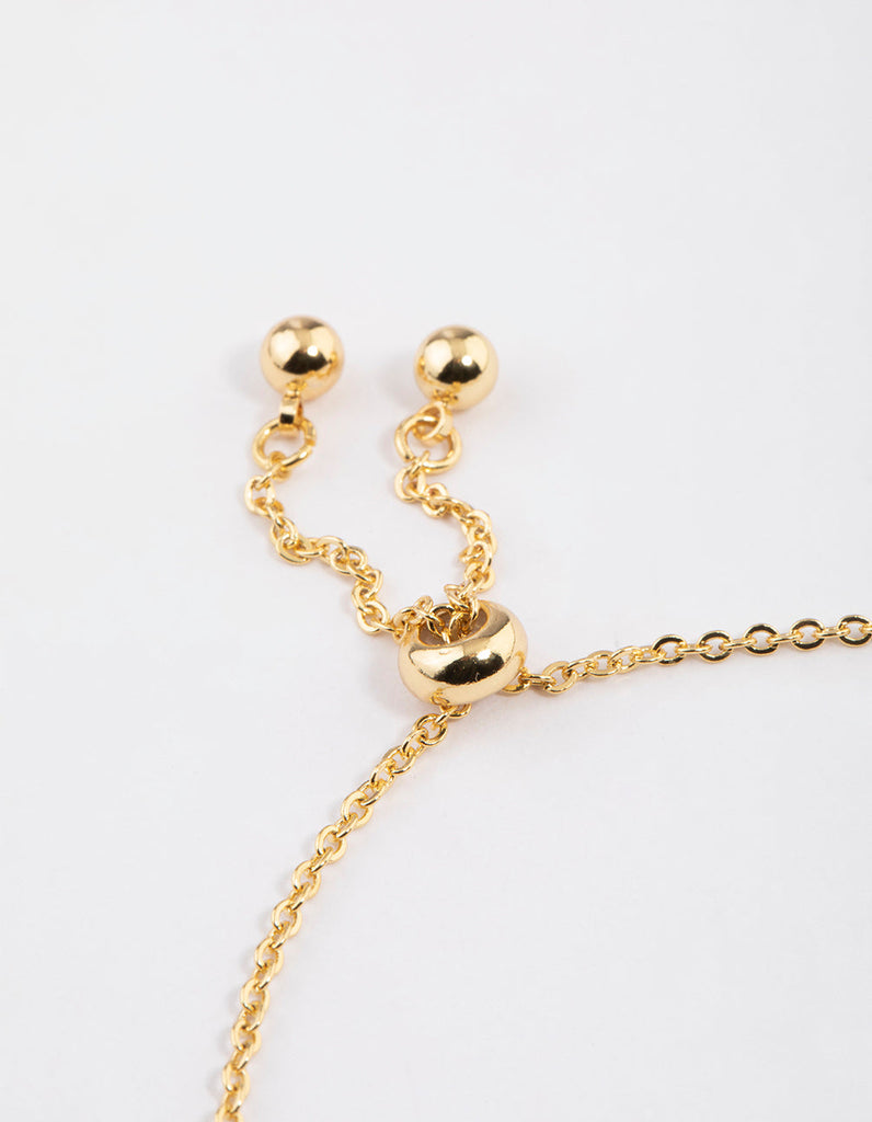 Gold Plated Aquarius Script Bracelet