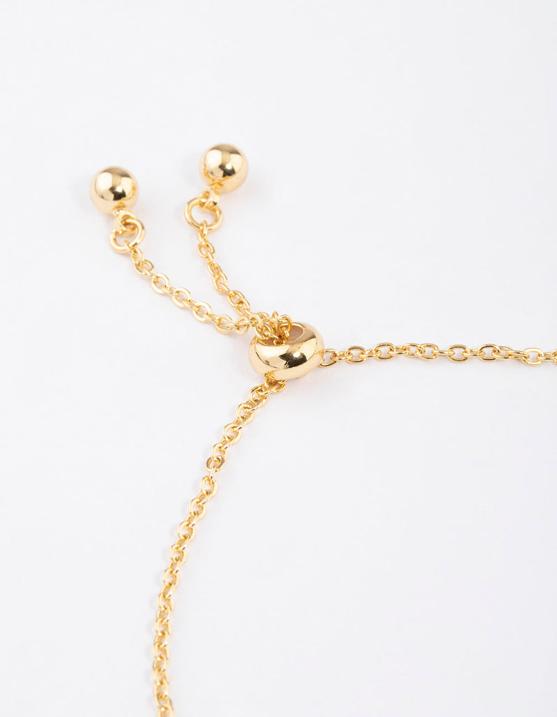 Gold Plated Scorpio Script Bracelet
