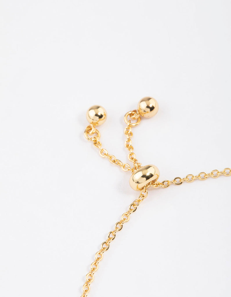 Gold Plated Sagittarius Script Bracelet