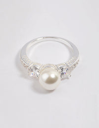 Silver Plated Enchanting Pearl Ring - link has visual effect only