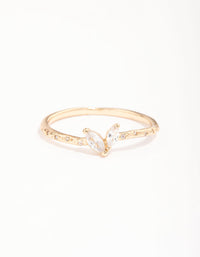 Gold Plated Dainty Rectangle Ring Pack - link has visual effect only