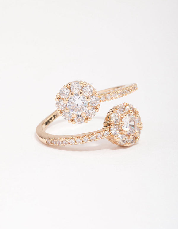 Gold Round Double Wrapped Ring