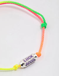 Fabric Good Luck Charm Toggle Bracelet - link has visual effect only