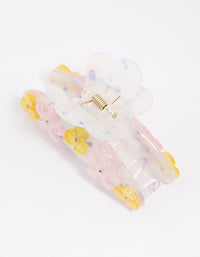 Pastel Flower Detailed Hair Claw Clip - link has visual effect only