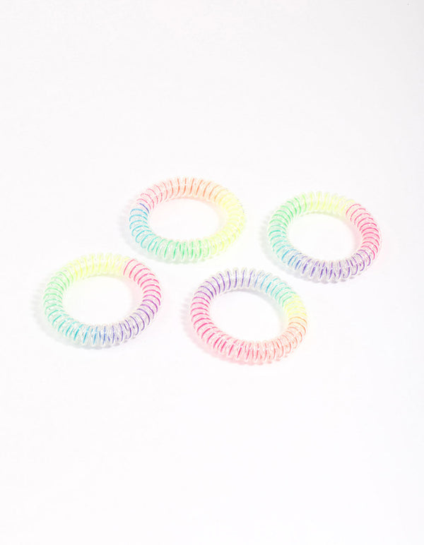 Rainbow Hair Coils 4-Pack