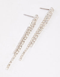 Silver Double Row Cupchain Drop Earrings & Polishing Set - link has visual effect only