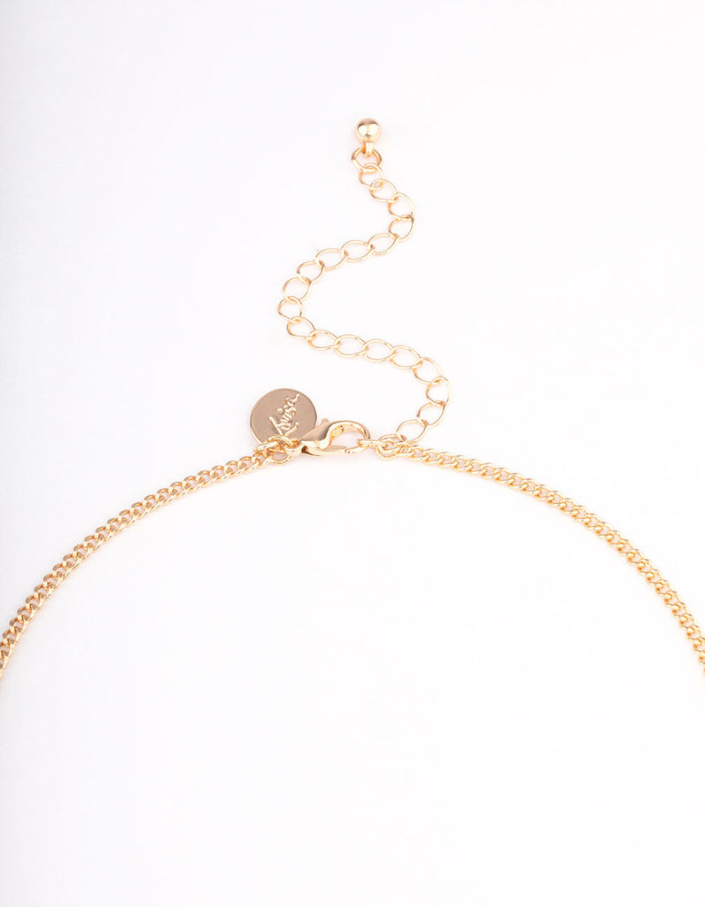 Gold Fine Pearly Chain Long Necklace