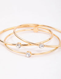 Gold Diamante Stone Bangle Pack - link has visual effect only