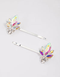 Silver Diamante Hair Pin Pack - link has visual effect only