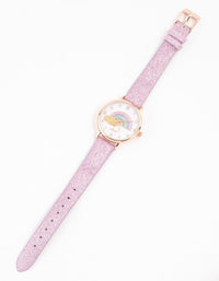 Kids Rainbow Glitter Faux Leather Watch - link has visual effect only