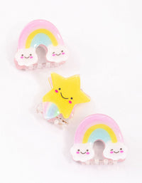 Kids Rainbow Star Claw Clip Pack - link has visual effect only