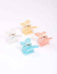 Plastic Butterfly Hair Claw Clip 4-Pack - link has visual effect only