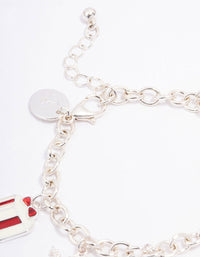 Kids Silver Christmas Sleigh Charm Bracelet - link has visual effect only