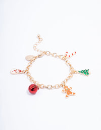 Kids Christmas Gingerbread Charm Bracelet - link has visual effect only