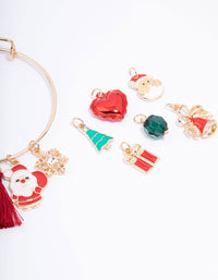 Kids Gold DIY Beaded Ball Christmas Charm Bracelet - link has visual effect only