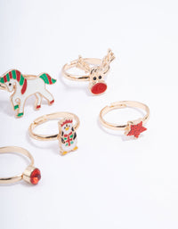 Kids Christmas Santa Ring 6-Pack - link has visual effect only