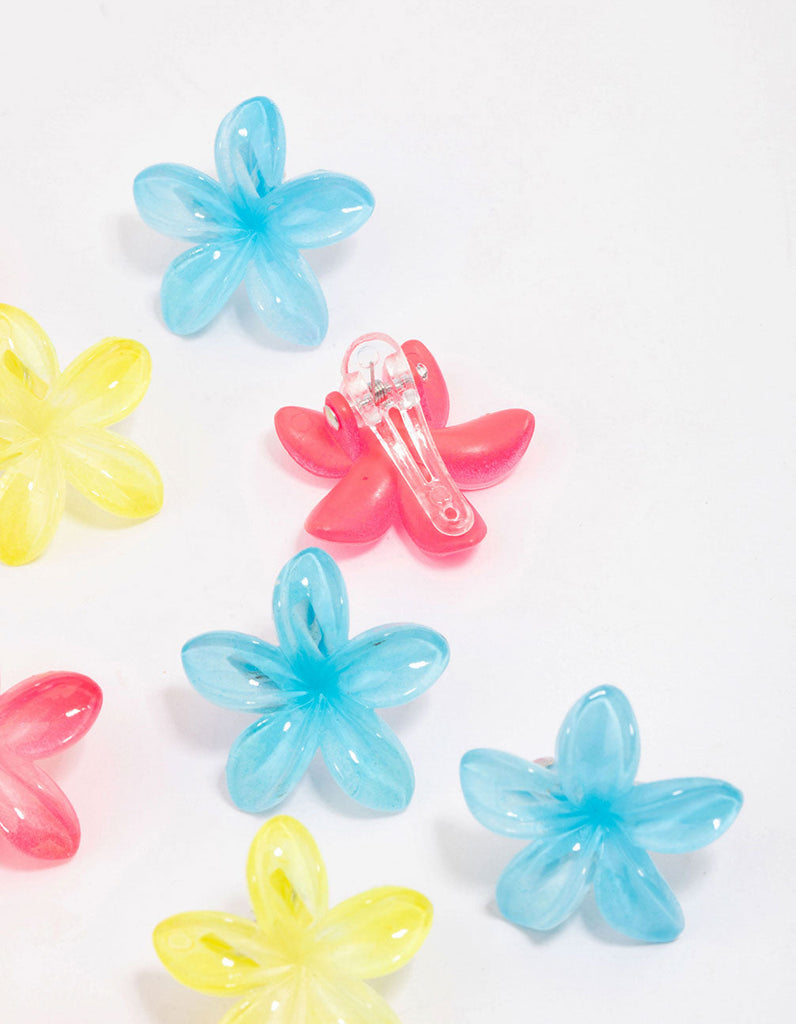 Kids Hawaiian Flower Mini Hair Claw Clips