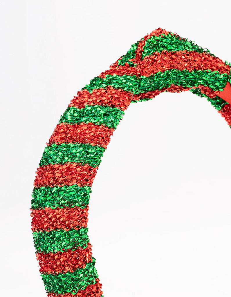 Kids Fabric Christmas Stripe Knotted Headband