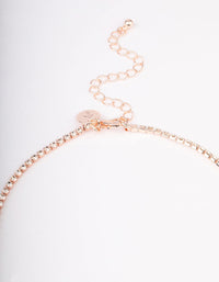 Rose Gold Diamante Heart Y-Shape Drop Necklace - link has visual effect only