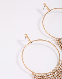 Gold Diamante Drop Cupchain Earrings - link has visual effect only