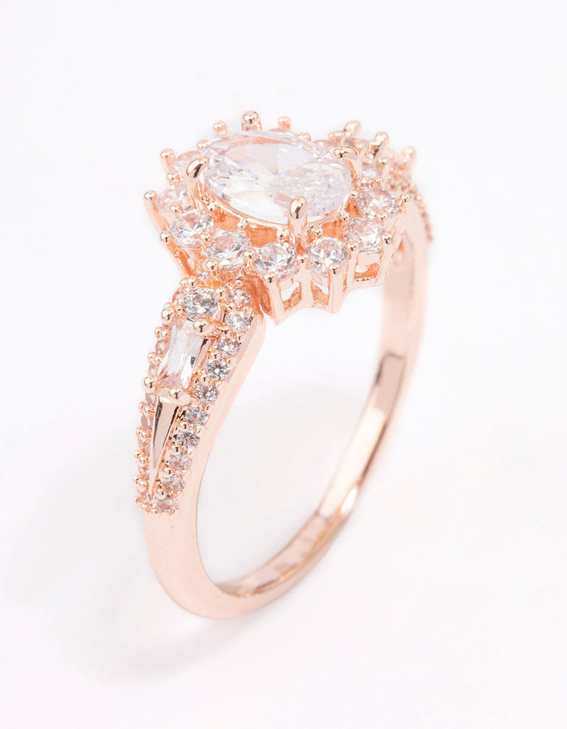 Rose Gold Plated Opulent Statement Ring