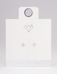 Sterling Silver Pave Star Stud Earrings - link has visual effect only