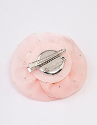 Pink Diamante Rosette Brooch & Hair Clip - link has visual effect only