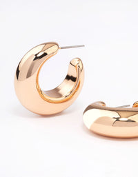 Gold Mini Chunky Hoop Earrings - link has visual effect only