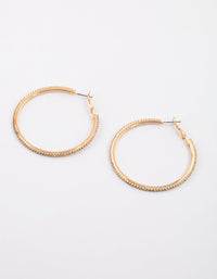 Gold Bling Hoop Earrings - link has visual effect only