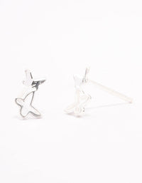 Sterling Silver Double Open Butterfly Stud Earrings - link has visual effect only