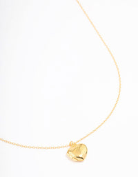 Gold Plated Sterling Silver Heart Locket Pendant Necklace - link has visual effect only
