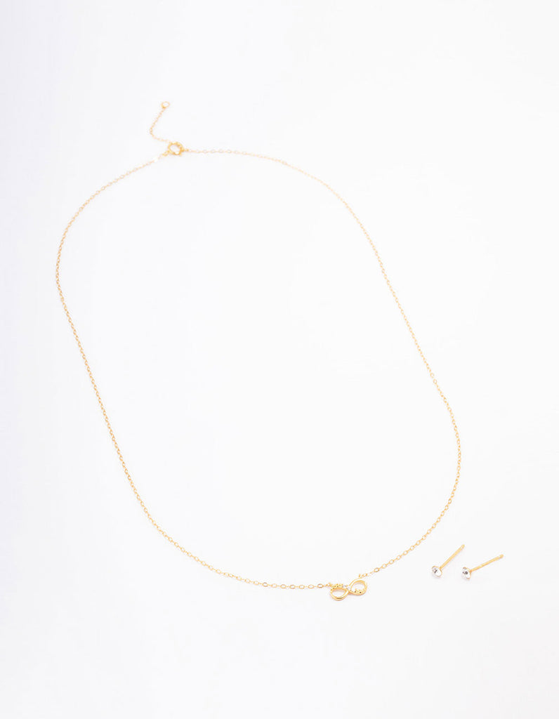 Gold Plated Sterling Silver Infinity Jewellery Set