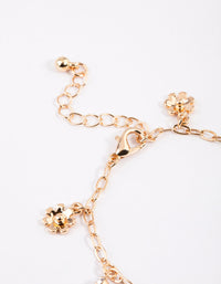 Gold Charm & Pearl Chain Bracelet Pack - link has visual effect only