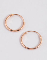 Rose Gold Plated Sterling Silver Hoop Earrings 12mm - link has visual effect only