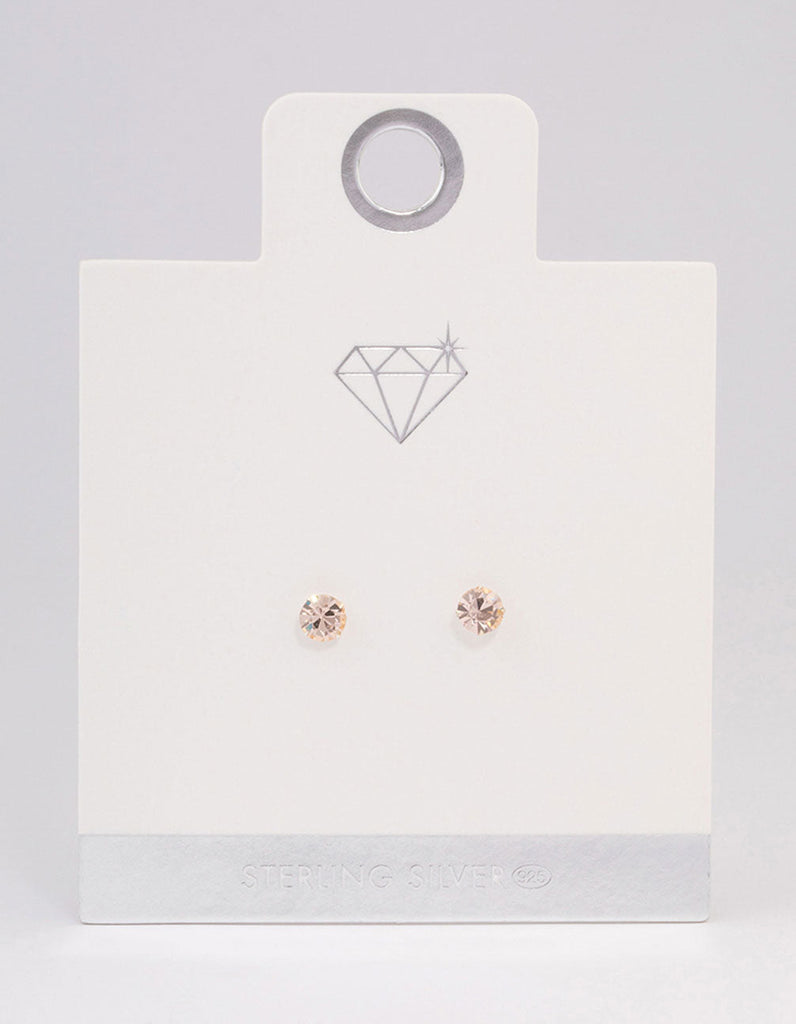 Sterling Silver Pearl Stud Earrings