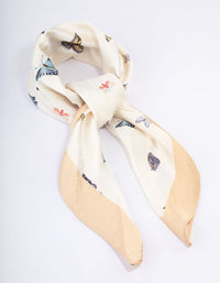 Fabric Yellow Butterfly Printed Scarf - link has visual effect only