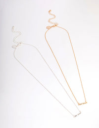 Mixed Metal Sister Bar Necklace Pack - link has visual effect only