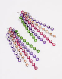 Rainbow Cupchain Drop Earrings - link has visual effect only