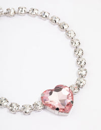 Pink Chunky Diamante Heart Choker - link has visual effect only