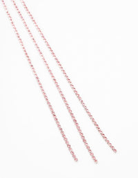 Pink Triple Row Cupchain Scarf Necklace - link has visual effect only