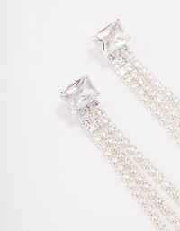 Silver Plated Dazzle Drop Earrings - link has visual effect only