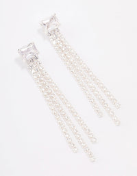Silver Plated Dazzle Drop Earrings - link has visual effect only