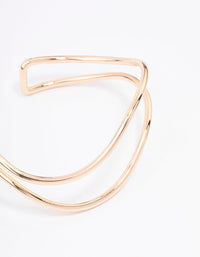 Gold Double Row Organic Wave Bangle - link has visual effect only
