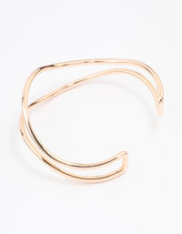 Gold Double Row Organic Wave Bangle - link has visual effect only