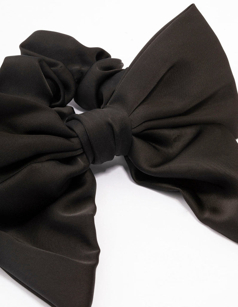 Satin Bow Hair Scrunchie