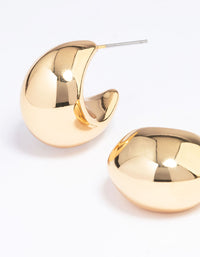 Gold Plated Bold Hoop Earrings - link has visual effect only
