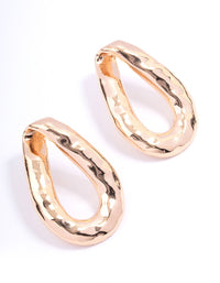 Gold Hammered Small Teardrop Earrings - link has visual effect only
