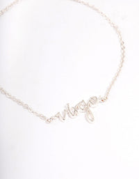 Silver Plated Virgo Script Bracelet - link has visual effect only